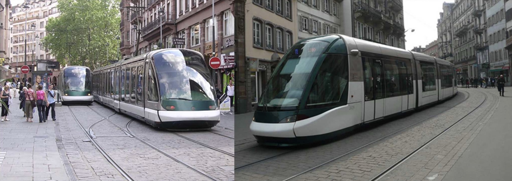 Tramvaj v centru Štrasburku